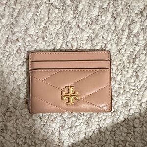Tory Burch Blush Quilted Card Holder